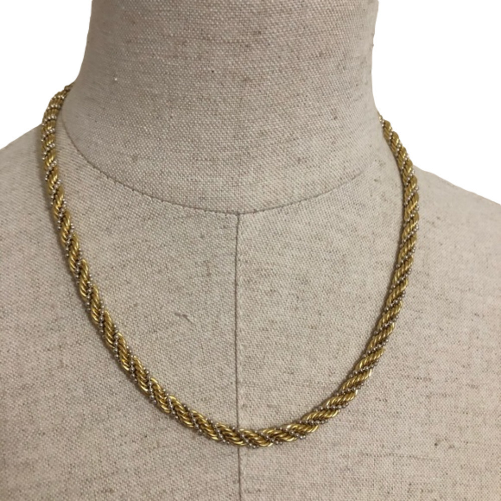 Premier Designs Adjustable Gold and Silver Twisted Necklace